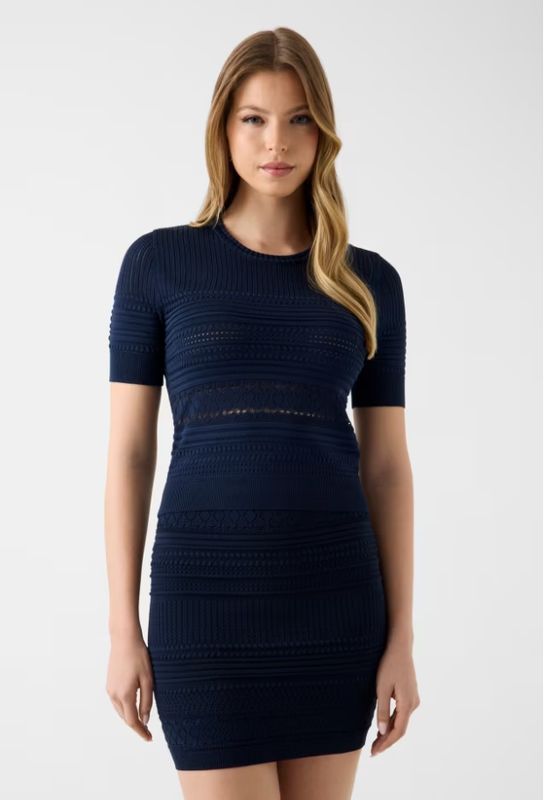 Guess Trui met ronde hals donkerblauw