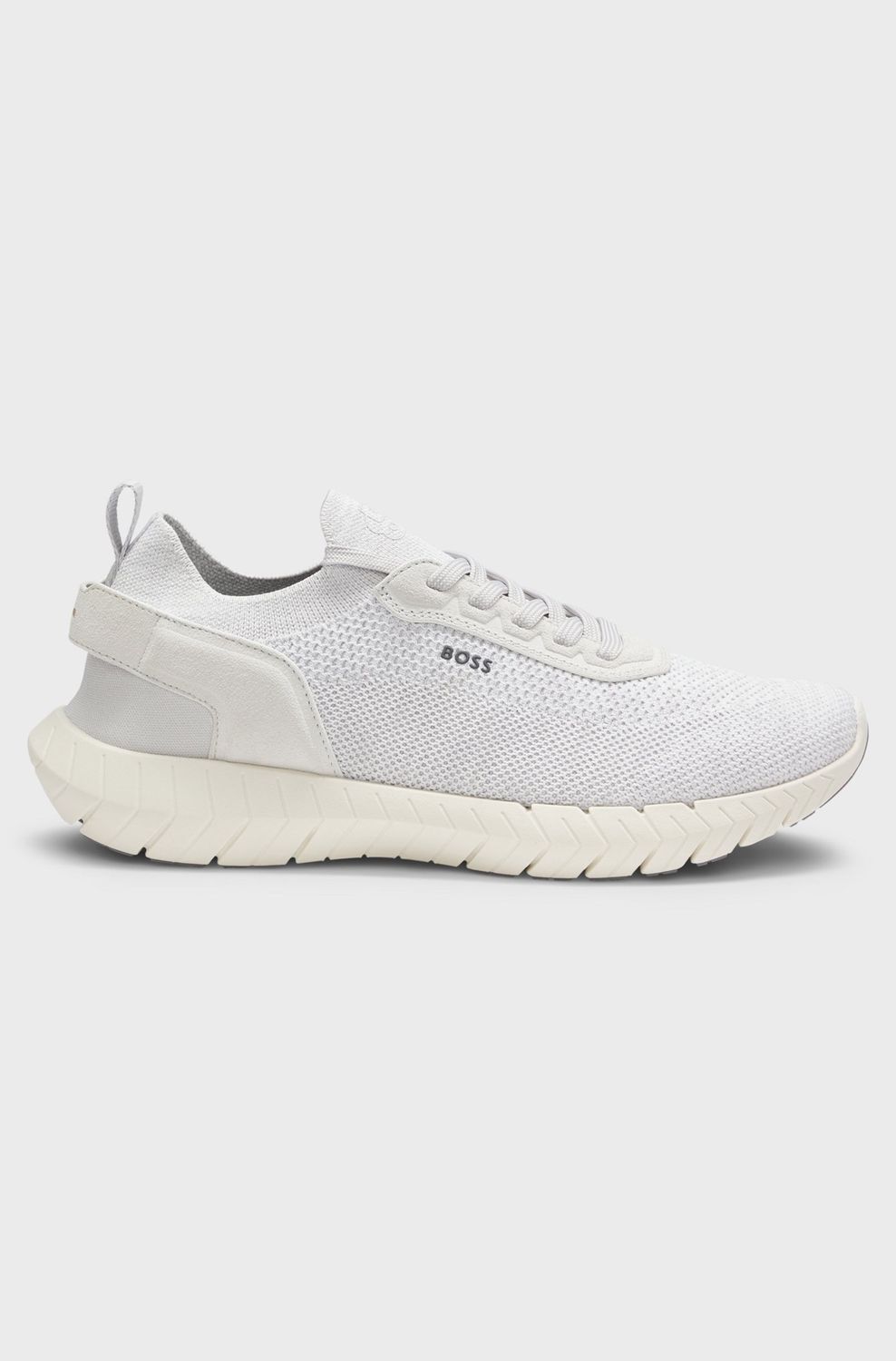 Hugo boss Sneakers van BOSS-MOTION met gebreide bovenzijde en leren details