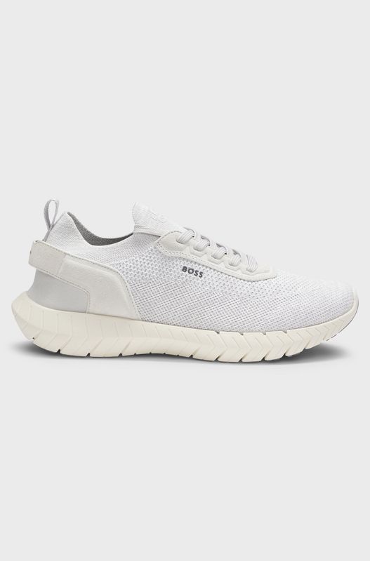 Hugo boss Sneakers van BOSS-MOTION met gebreide bovenzijde en leren details