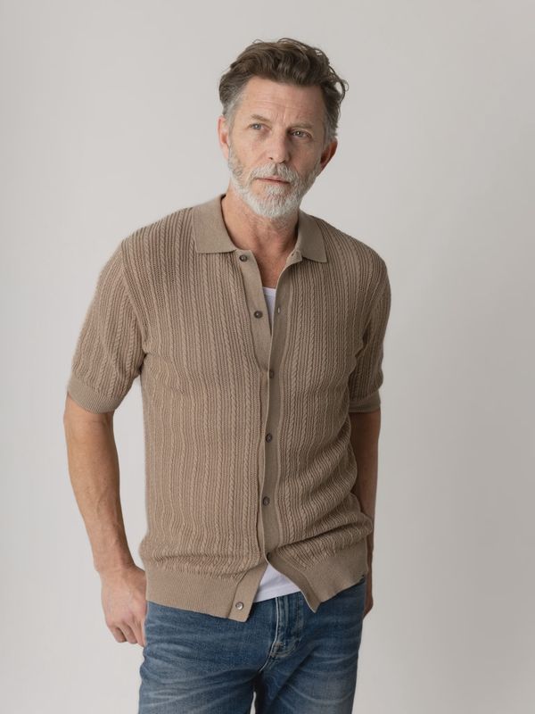 Mos mosh G Dario Button Polo Knit