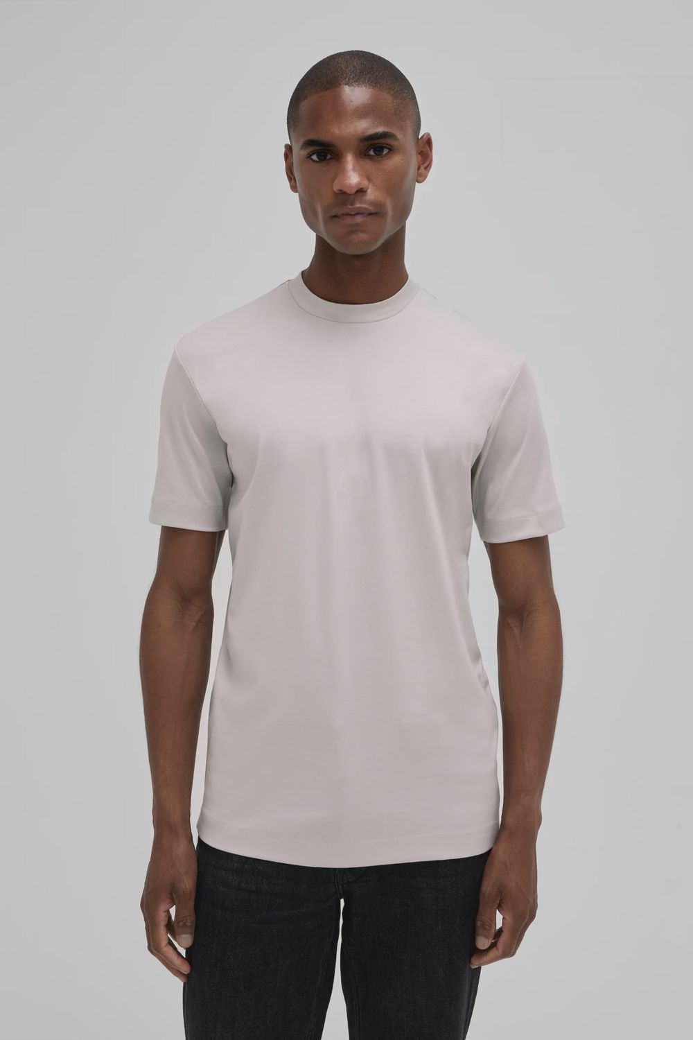 Valenza Interlock Supima T-Shirt | Parelgrijs