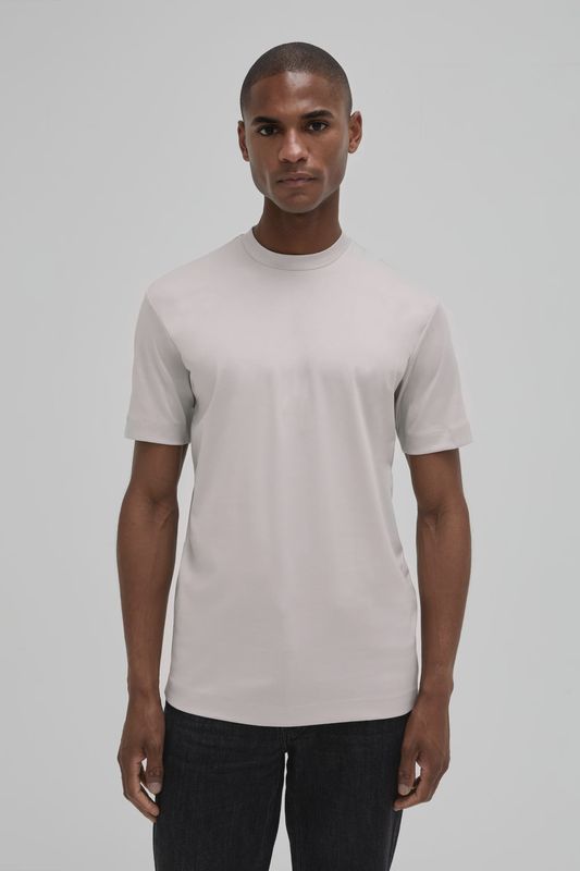 Valenza Interlock Supima T-Shirt | Parelgrijs