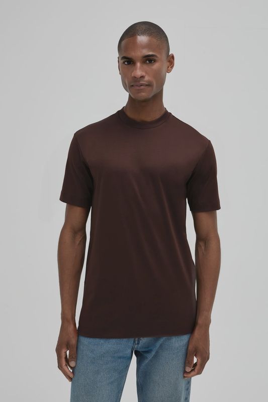 Valenza Interlock Supima T-Shirt | Ebbenbruin