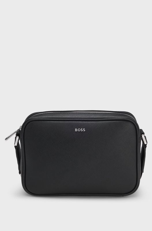 Hugo Boss Crossbodytas met zilverkleurige logoletters