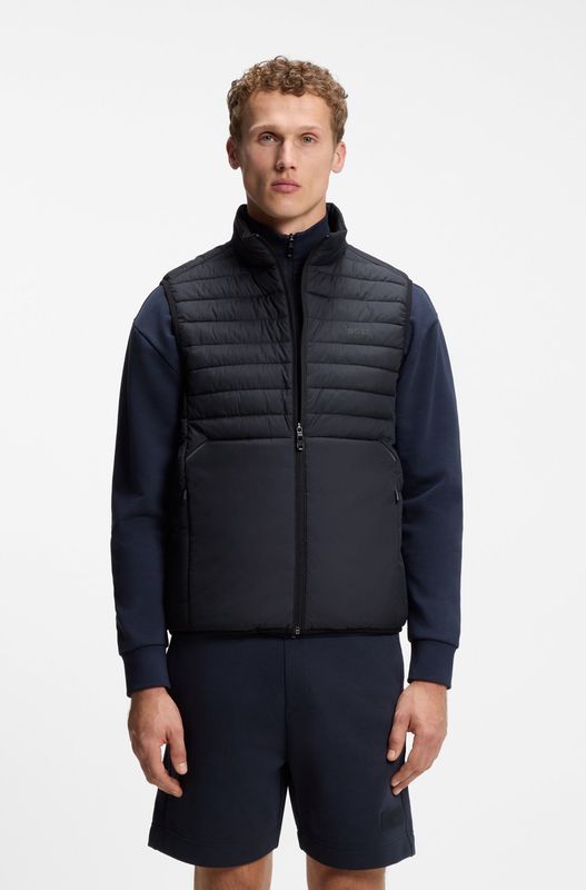 Hugo boss Waterafstotende bodywarmer met decoratieve reflecterende accenten