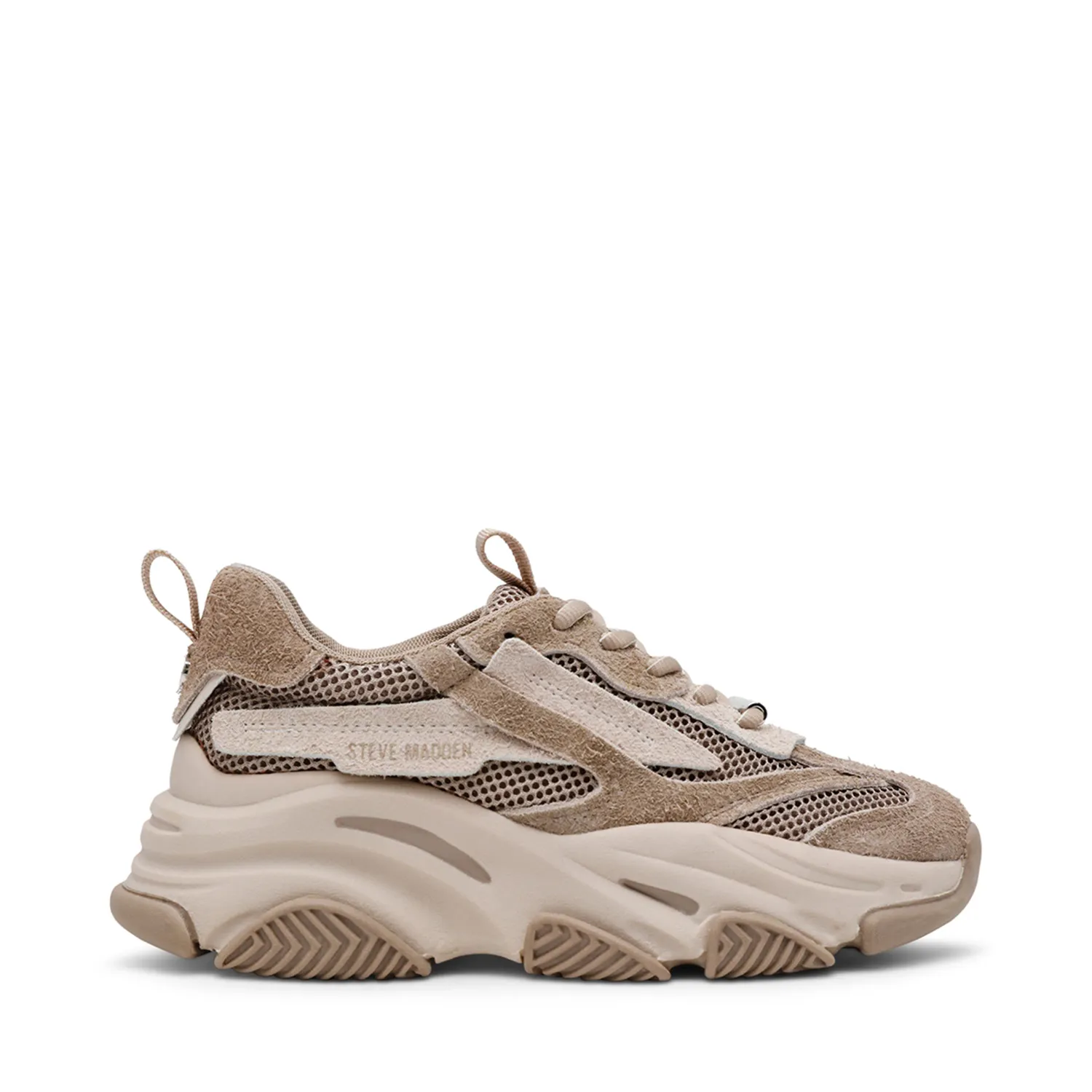 Steve Madden Possession-e Sneaker Taupe/grey Suede