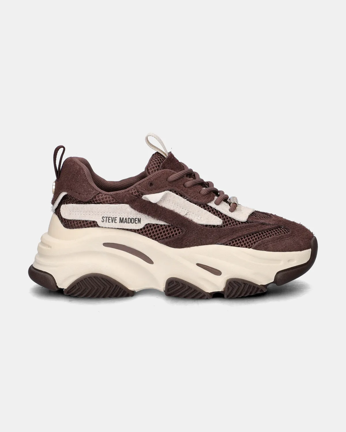 Steve Madden Possession-E Lage sneakers - bruin/wit
