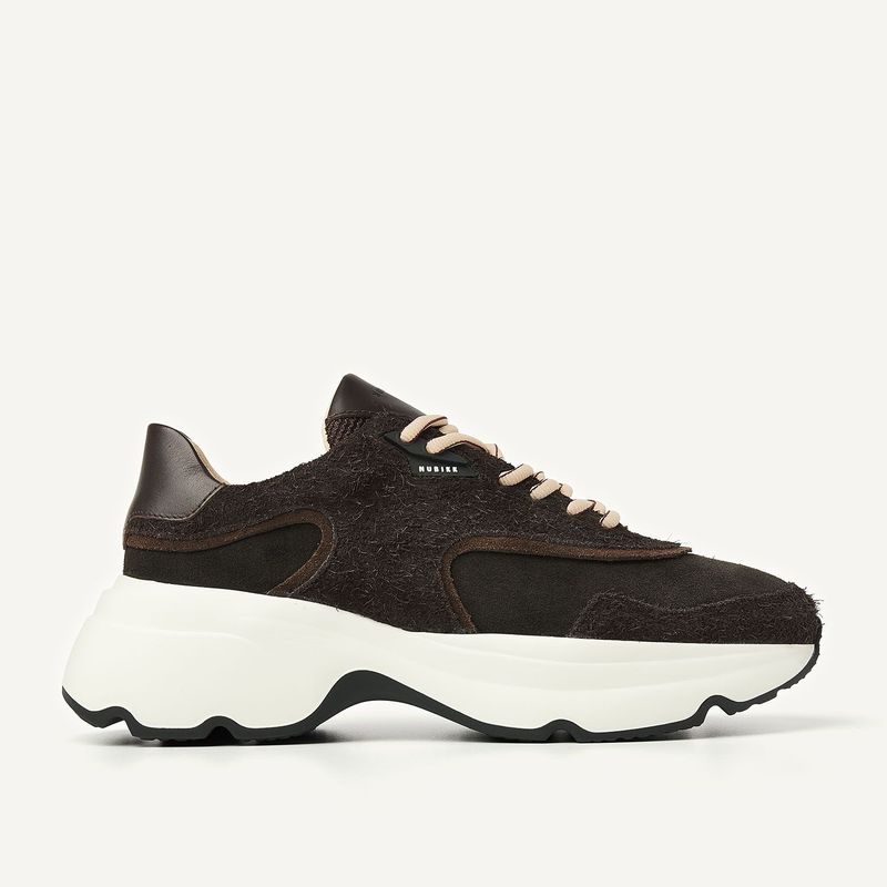 Nubikk Ross Zay Bruine Hairy Sneakers voor Dames