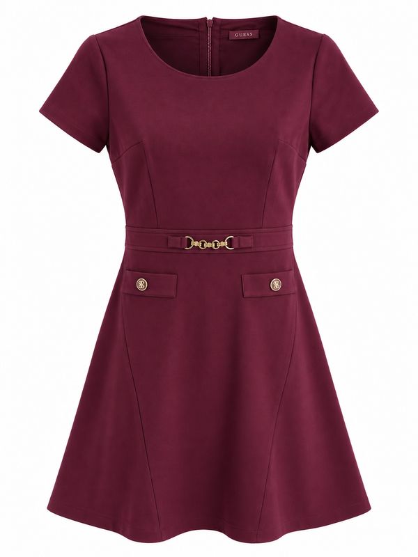 GUESS Mini Jurk Jersey – Bordeauxrood
