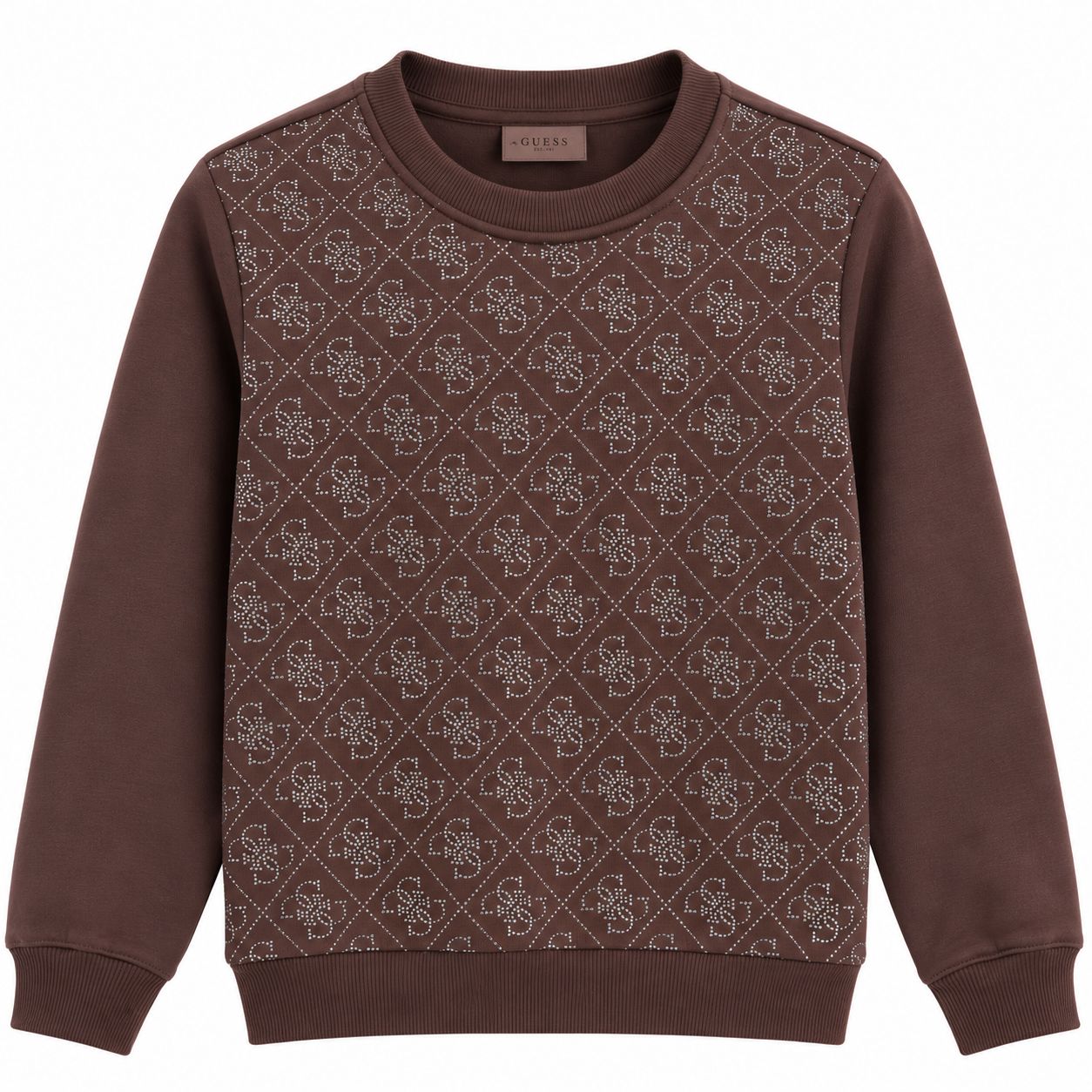 GUESS Sweater met Strass – Bruin