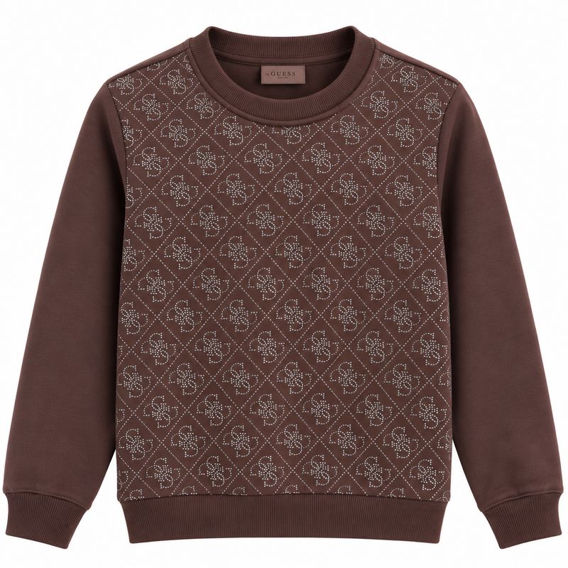 GUESS Sweater met Strass – Bruin