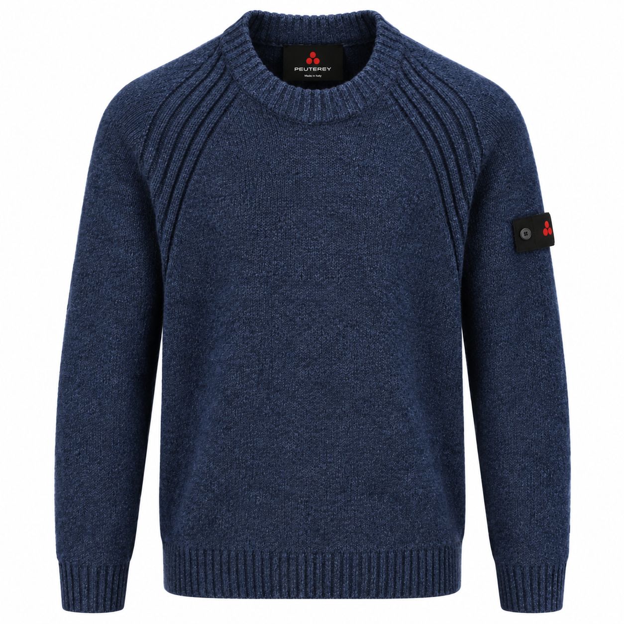 PEUTEREY ITOKAWA GRS – Mouliné Wool Blend Knit Sweater Navy