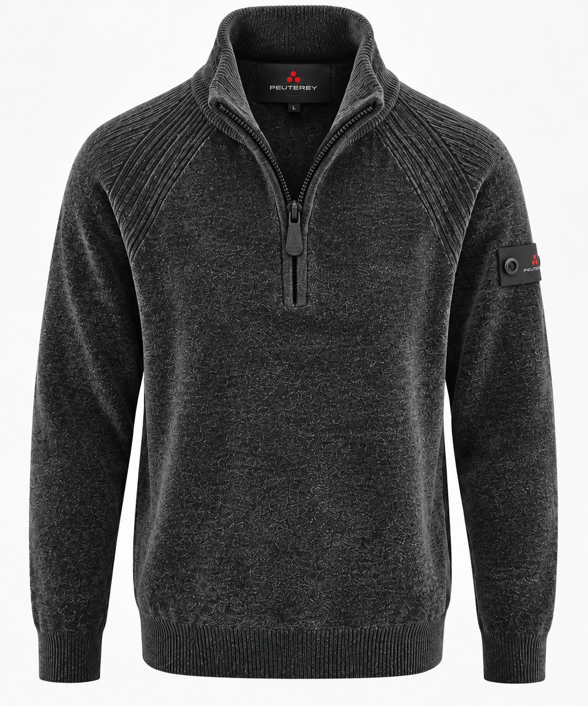 Peuterey CRIVELLI – Plain Chenille Sweater met Half Zip