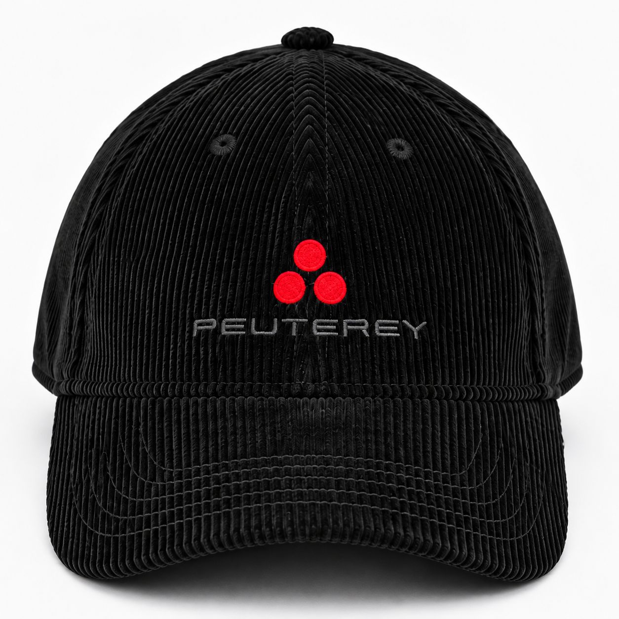 Peuterey Corduroy Logo Cap – Zwart