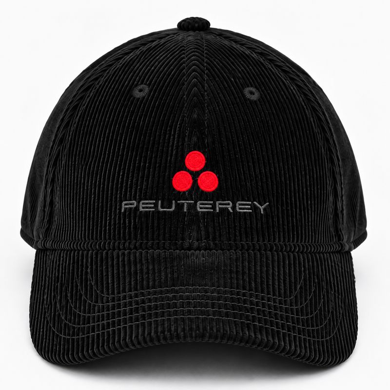 Peuterey Corduroy Logo Cap – Zwart