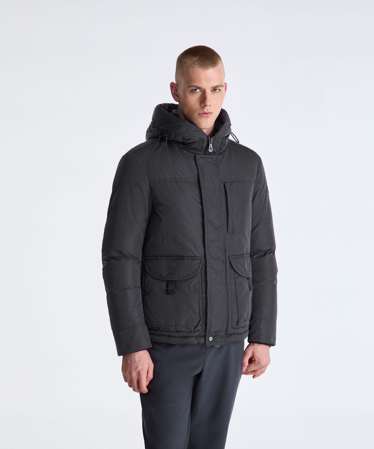 Peuterey RONNIE NBE – Glanzende winterjas Antraciet