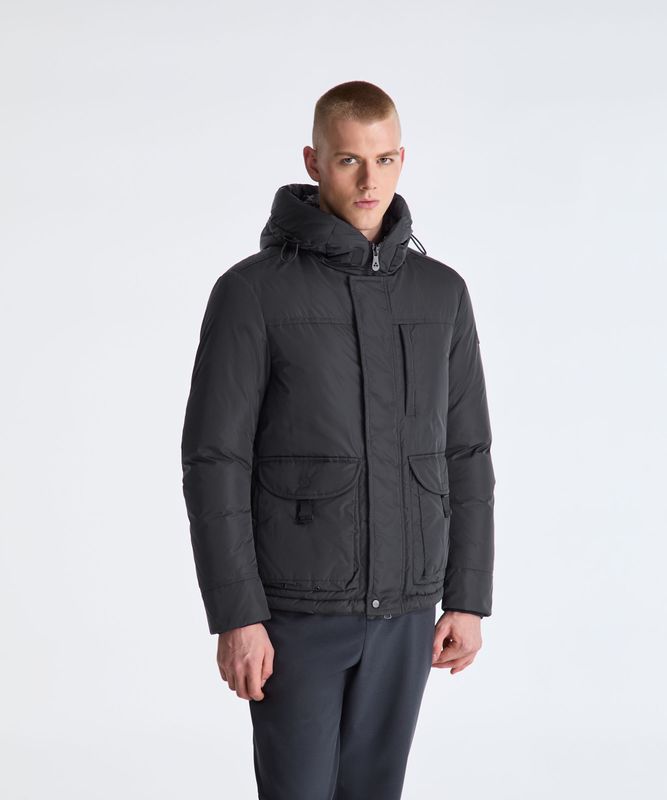 Peuterey RONNIE NBE – Glanzende winterjas Antraciet