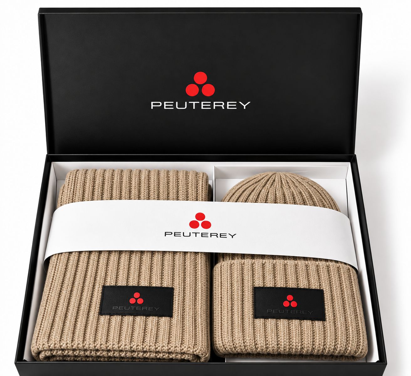 Peuterey Muts &amp; Sjaal Set – Beige