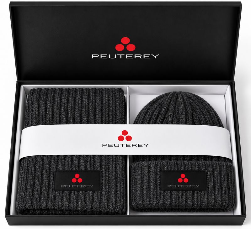 Peuterey Muts &amp; Sjaal Set – Antraciet