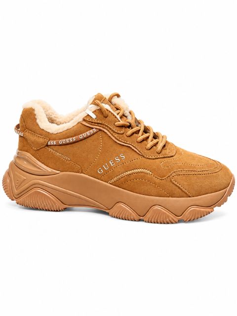 GUESS Sneakers met Bont – Cognac