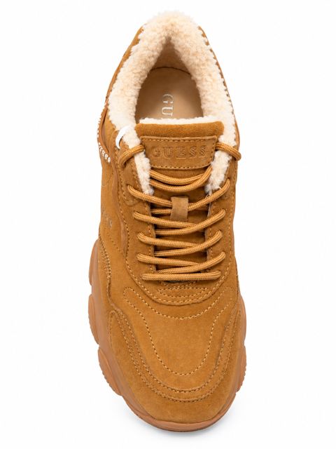 GUESS Sneakers met Bont – Cognac