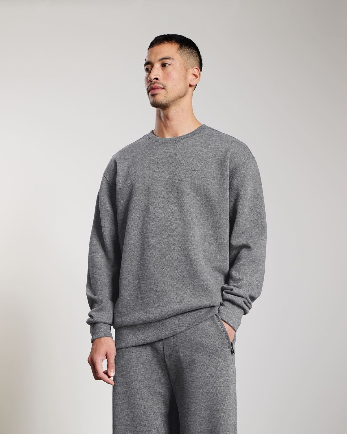 Aeden Teslo Sweater | Dark Grey Melange