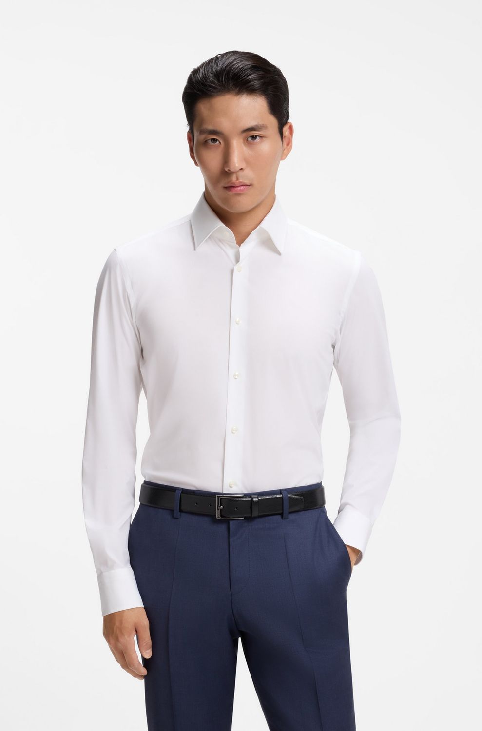 Hugo Boss Slim-fit overhemd wit