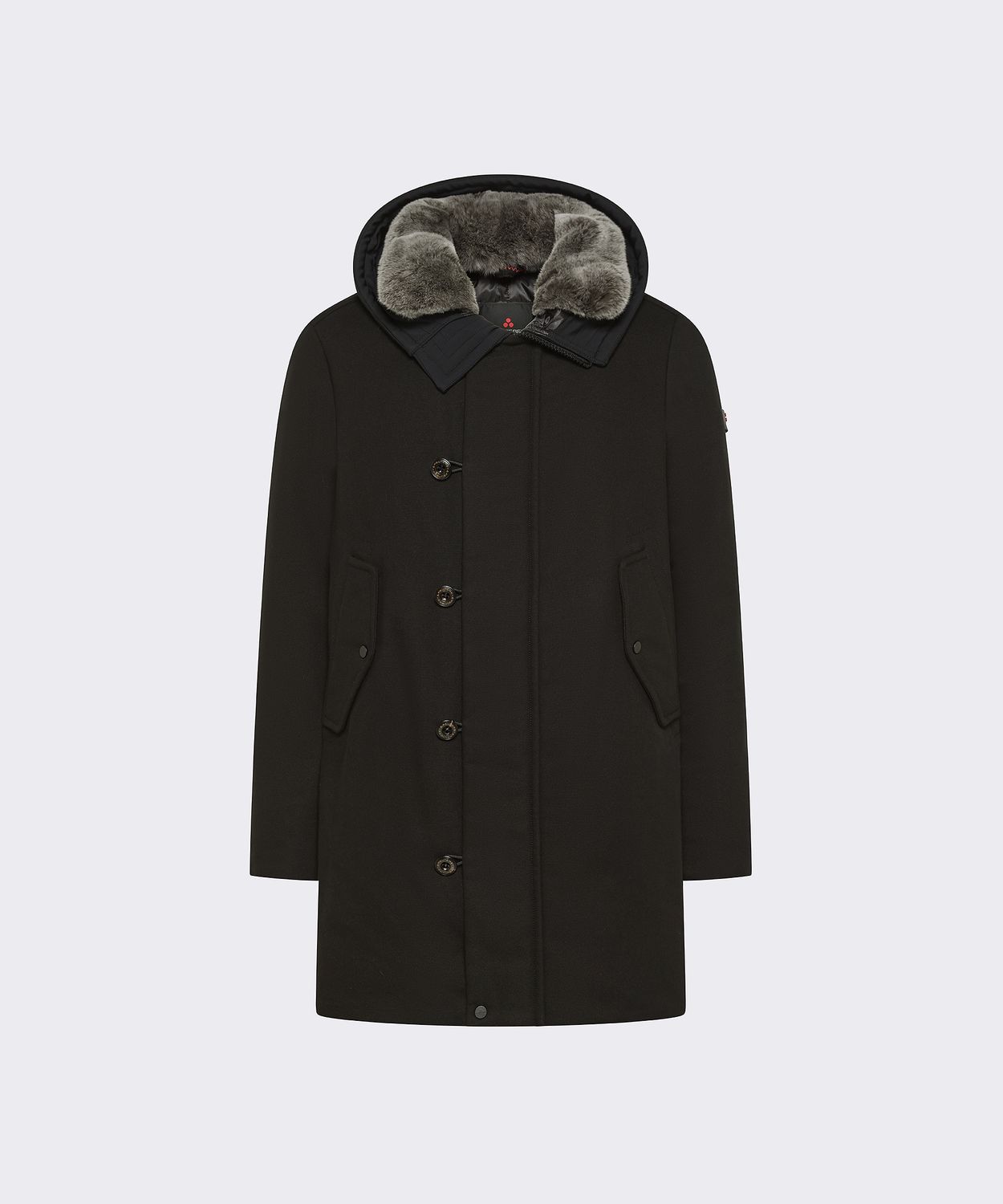 Peuterey KASA KI 04 Functionele parka met bontrand zwart