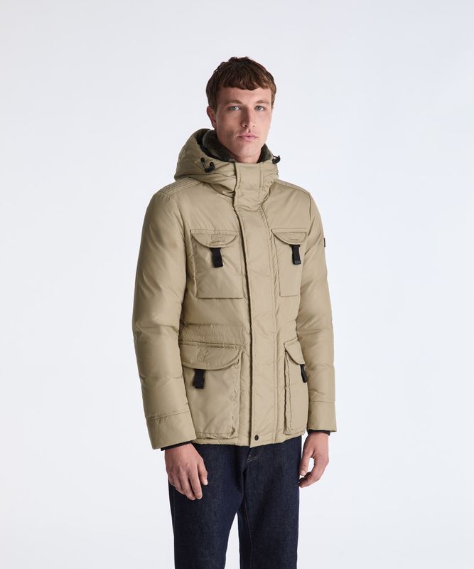 Peuterey RONNIE NBE – Glanzende winterjas Taupe