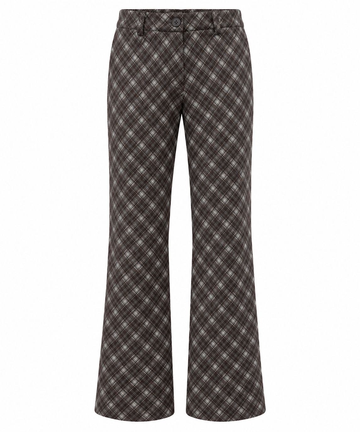 Azzurro Geruite Wide Leg Pantalon