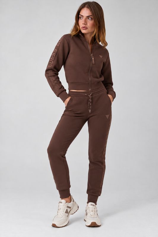 Guess Joggers van viscose mix bruin