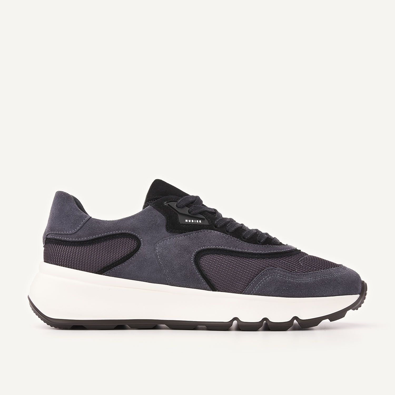 Nubikk Luca Noa Blauw Zwart Suède Sneakers voor Heren