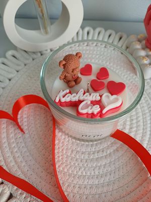 Świeca naturalna &quot;Kocham Cię&quot;