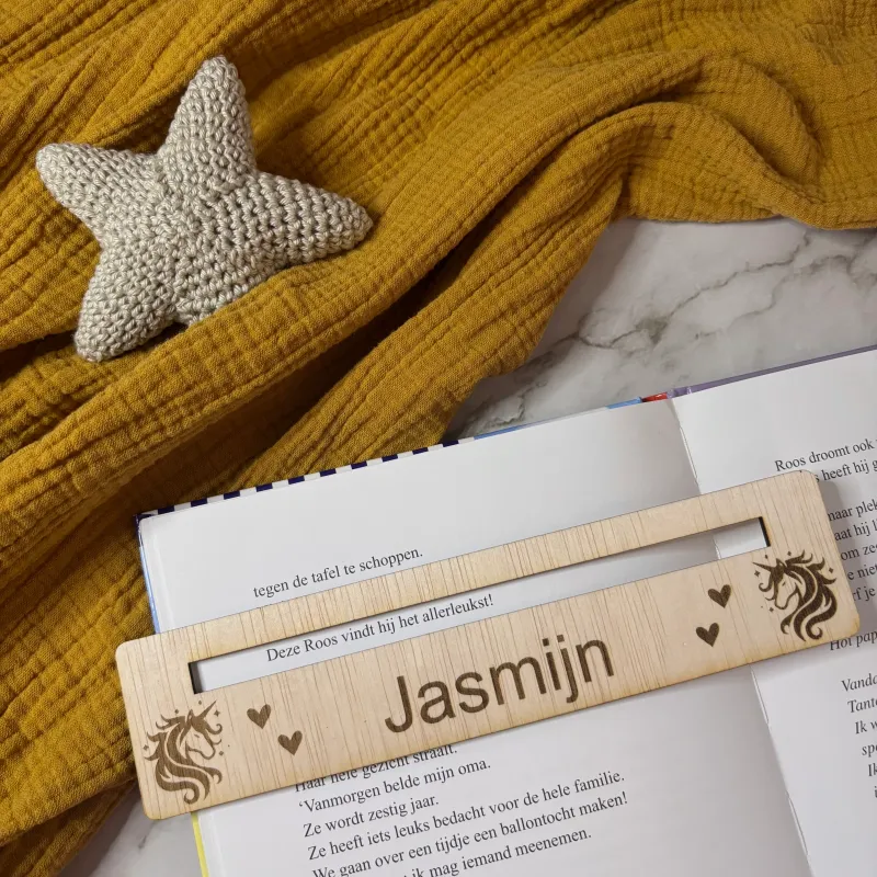 Gepersonaliseerd Houten Leesmaatje met Naam – Perfect voor Beginnende Lezers