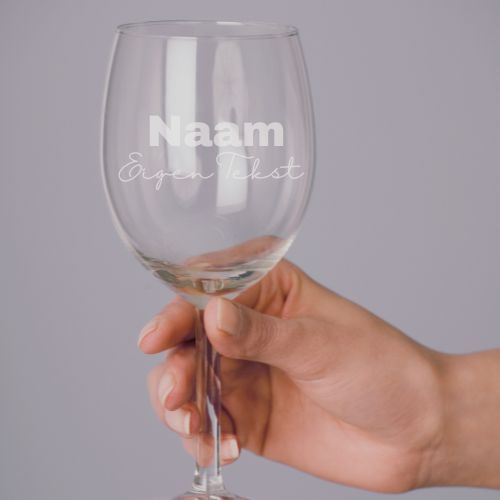 Wijn glas met naam