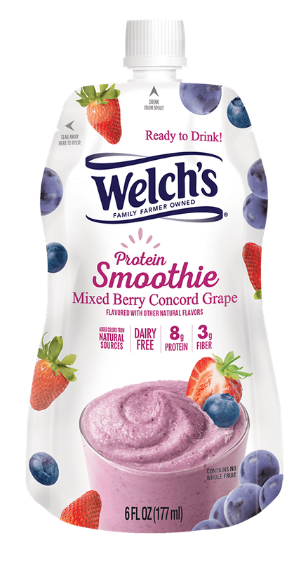Welch's Mixed Berry Ready To-Drink Protein Smoothie, 6 fl oz, 12-Pack