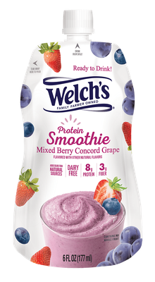 Welch's Mixed Berry Ready To-Drink Protein Smoothie, 6 fl oz, 12-Pack