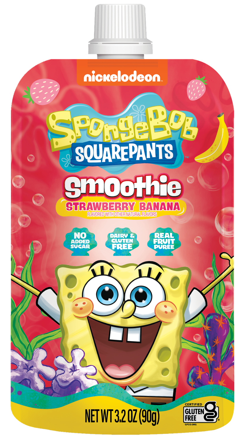 Sponge Bob Smoothie-  Strawberry Banana- 12 Pack