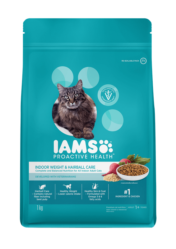 Iams adult Indoor, Weight & Hairball 3kg