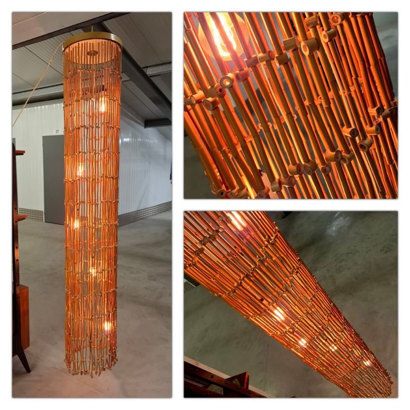 jaren 60/70 (rotan) plafondlamp