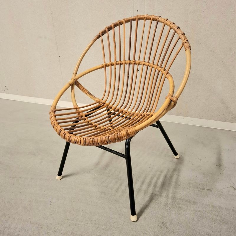 jaren 60 rotan stoeltje
