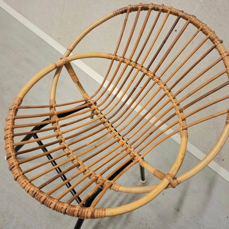 jaren 60 rotan stoeltje