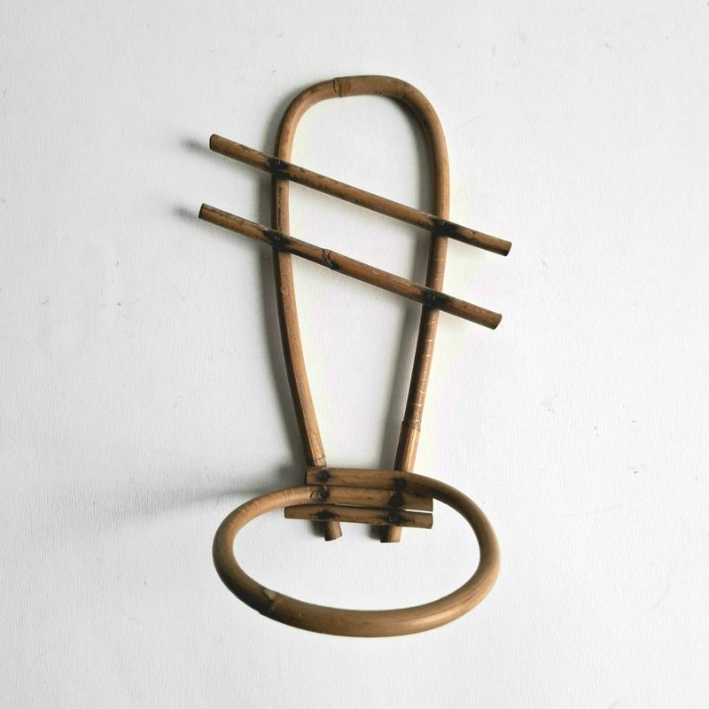 jaren 60 rotan plantenhanger