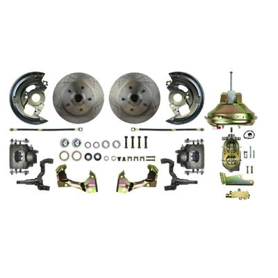 1967-69 Camaro Firebird, 67-74 Nova Front Disc Brake Conversion Kit w/ Booster/Master &amp; Drilled/Slotted Rotors