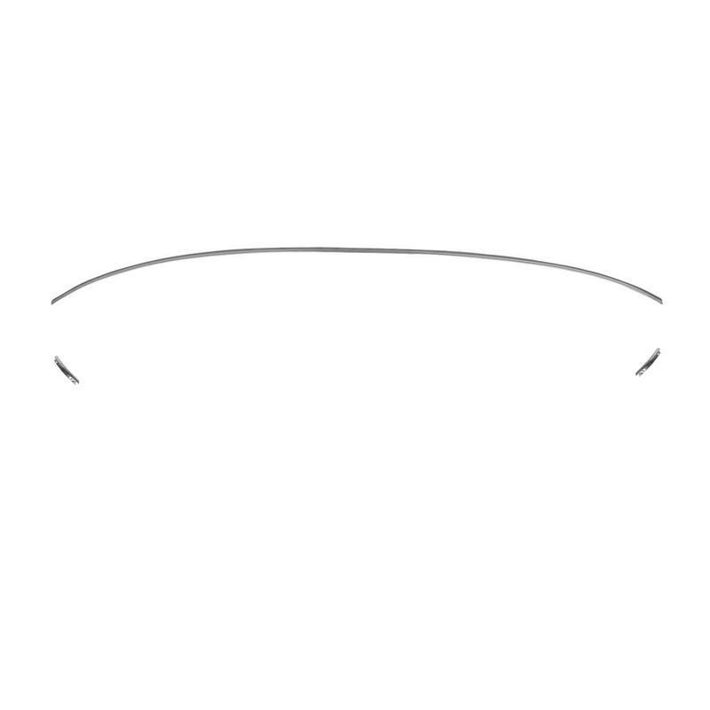 1968-72 Chevelle Flat Hood Rear Edge Trim 3-Pc Kit