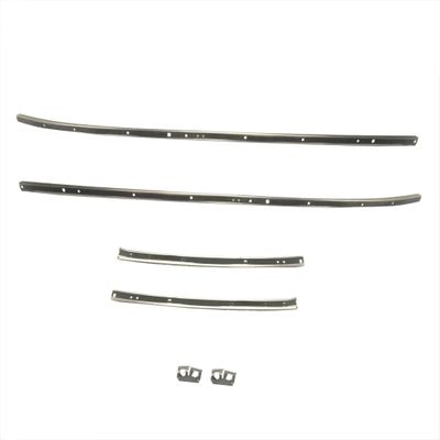 1970-72 Chevelle Stainless Roof Rail Weatherstripping Track 6-Pc Kit