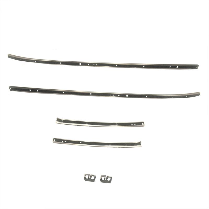 1970-72 Chevelle Stainless Roof Rail Weatherstripping Track 6-Pc Kit