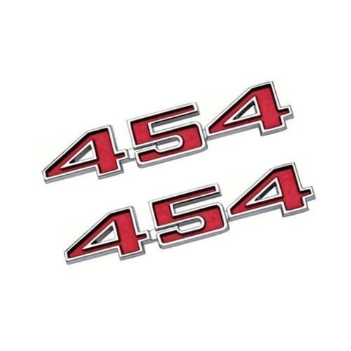 1970-72 Chevelle &quot;454&quot; Fender Emblem Pair - RED