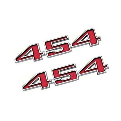 1970-72 Chevelle &quot;454&quot; Fender Emblem Pair - RED