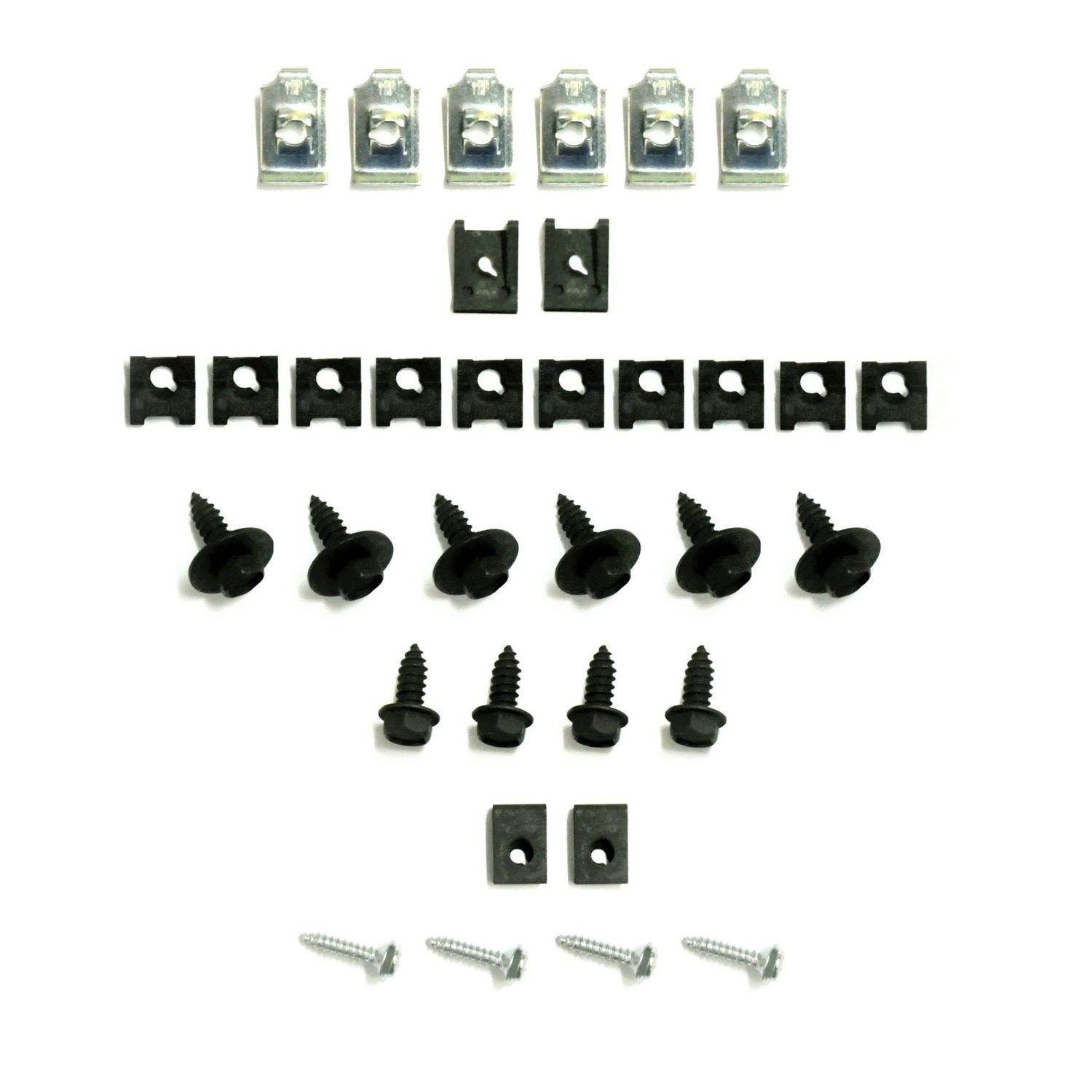 1970 Chevelle Fender Extension Hardware, 34-Piece Kit.